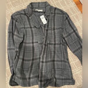 Abercrombie Men’s Plaid Knit Button Up